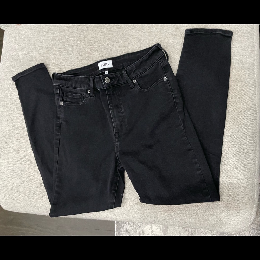 Pistola Arianna high rise skinny jeans in black size 30
